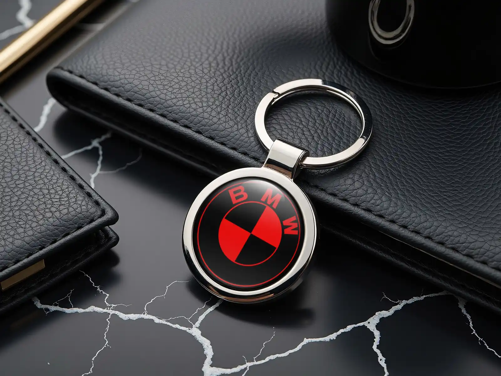 BMW Custom Acrylic Keychains Steel Glossy Style
